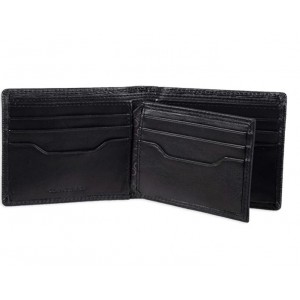 Calvin Klein Men's RFID Blocking Leather Bifold Wallet - Black